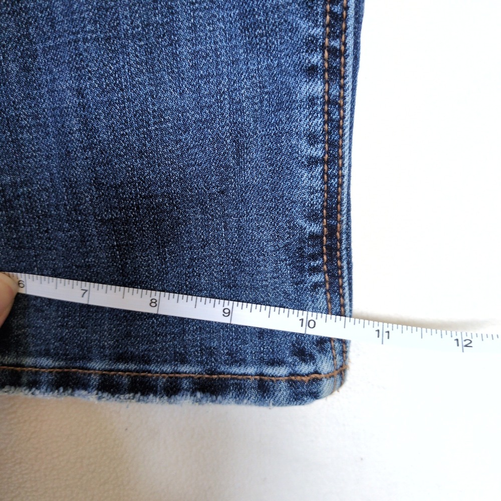 American Eagle Stovepipe Utility Pocket Jeans Crop Raw Hem Stretch Size 12 - Picture 6 of 12